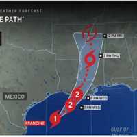 <p>Francine is expected to gain more strength and become a Category 2 hurricane as it enters warm, open waters prior to landfall</p>