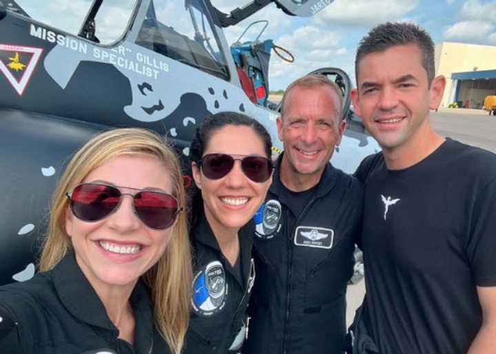 Anna Menon, Sarah Gillis, Scott Poteet and Jared Isaacman, the Polaris Dawn crew.