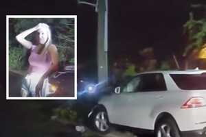 Video Shows Arrest Of Middletown DUI Driver Who Rammed Luxury Car Into Utility Pole, Fled