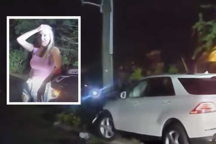 Video Shows Arrest Of Monmouth County DUI Driver Who Rammed Luxury Car Into Utility Pole, Fled