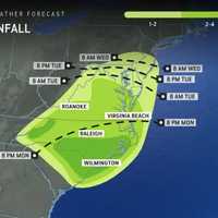 <p>Timing of rainfall this week across the mid-Atlantic and Northeast.</p>