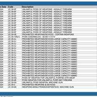 <p>Kyle Arena's charges stemming from his Sept. 24 arrest.</p>