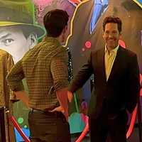 <p>Nicholas Ferroni with Paul Rudd.</p>