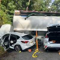 Photos Show Tanker Trunk Hauling 8,500 Gallons Of Gas Crush 2 Cars In NJ, 5 Hospitalized