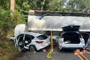 Photos Show Tanker Trunk Hauling 8,500 Gallons Of Gas Crush Cars In Bernardsville