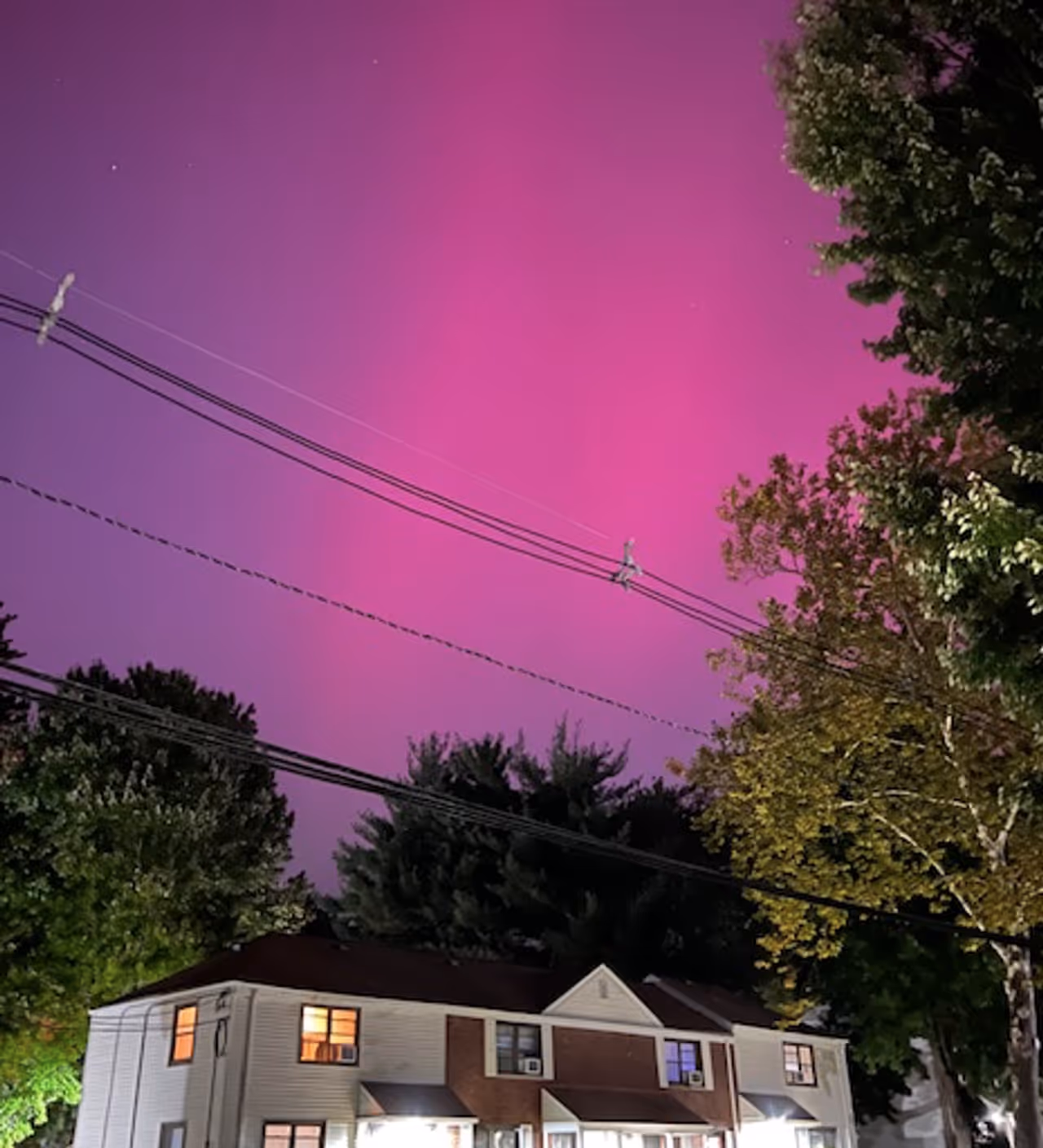 Northern Lights over New Milford, New Jersey, on Friday, Oct. 10. Northern Lights over New Milford, New Jersey, on Friday, Oct. 10.