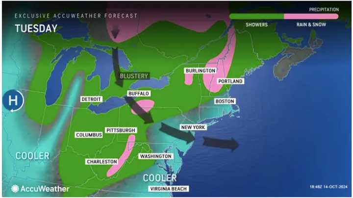 A November-type chill will be followed by a rise in temperatures later this week.