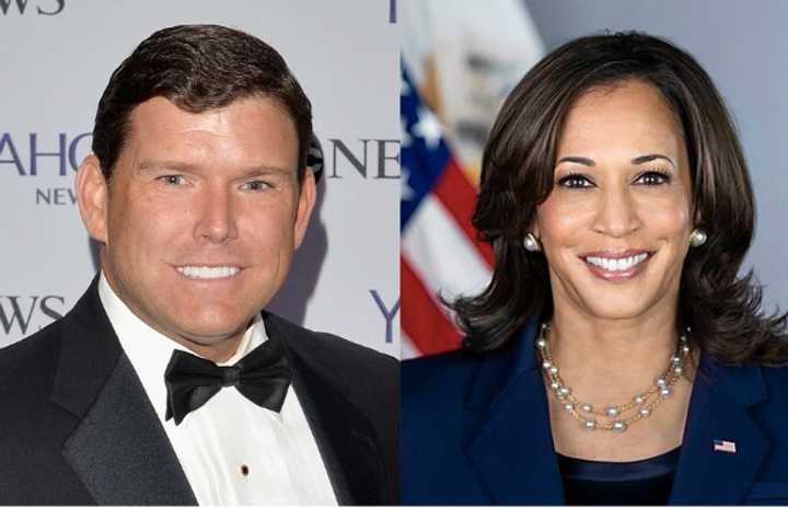 Bret Baier and Kamala Harris.