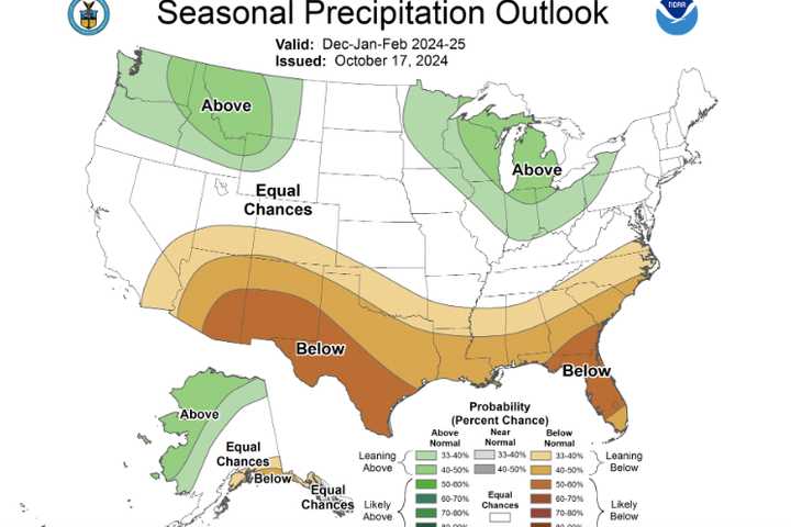 Winter 2024-25 Forecast Released By NOAA National Weather Service