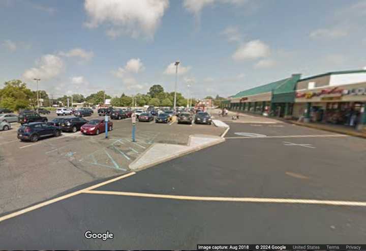 The shopping center parking lot at 90 Route 109 in West Babylon.