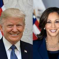 <p>Donald Trump and Kamala Harris</p>