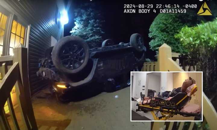 Anthony Hernandez miraculously survived after sending a Jeep Wrangler airborne and onto the back deck of a home.