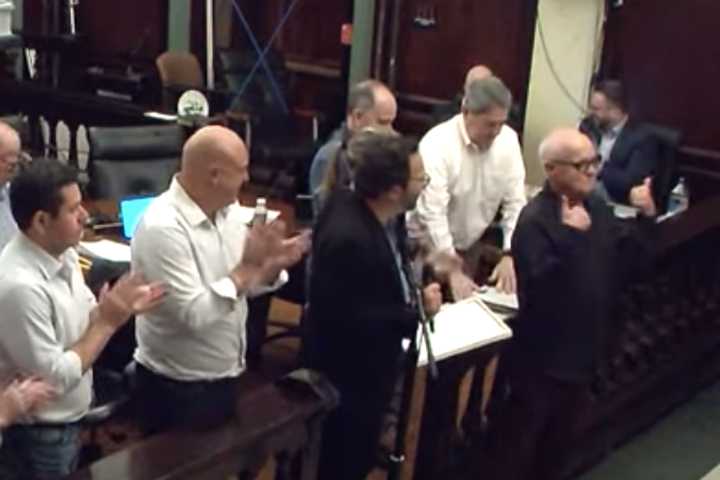 Hoboken Council Erupts In Celebration Honoring Local Music Legend Steve Fallon