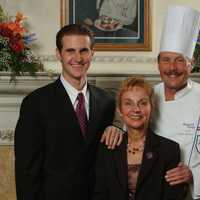 <p>Gaspard Caloz with his wife and the restaurant's namesake, Madeleine, and son, Francois.</p>