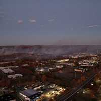 <p>Smoke on Saturday night from the Livingston wildfire.</p>