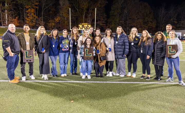 The 2024 Lakeland High School Athletic Hall of Fame honorees pictured with district leaders.