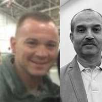 <p>East Hanover Police Sgt. Keith Gunther and Hamid Shabbudin.</p>