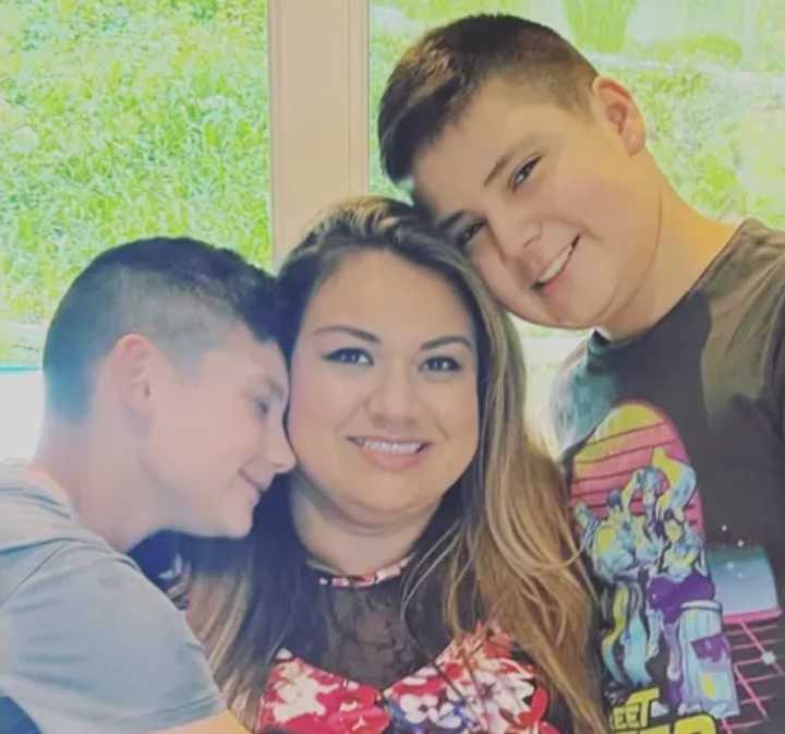 Christina Raimondi pictured with her two sons, Michael and Matthew.&nbsp;