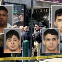 <p>Four suspects arrested in Maywood jewelry store heist:&nbsp;Yeison Amarante Bolivar, Requena Yerena, Rivas-Alverado, and Aguilera.</p>