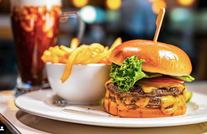 A burger from Tops Diner in East Newark.