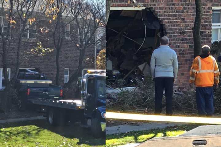 Pickup Truck Barrels Through Ramsey Apartment Building, Residents Evacuated (DEVELOPING)