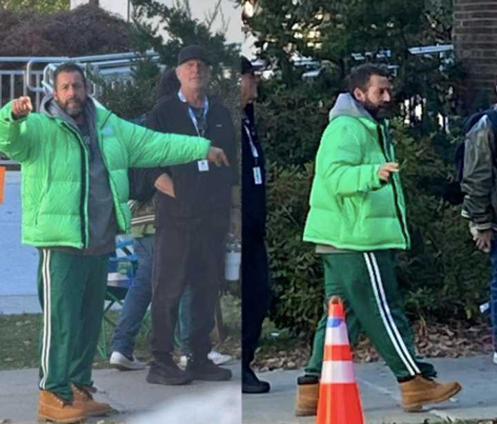 Adam Sandler films "Happy Gilmore 2" in Kearny