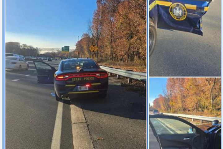 NY State Police Trooper Hospitalized After Cruiser Is Struck