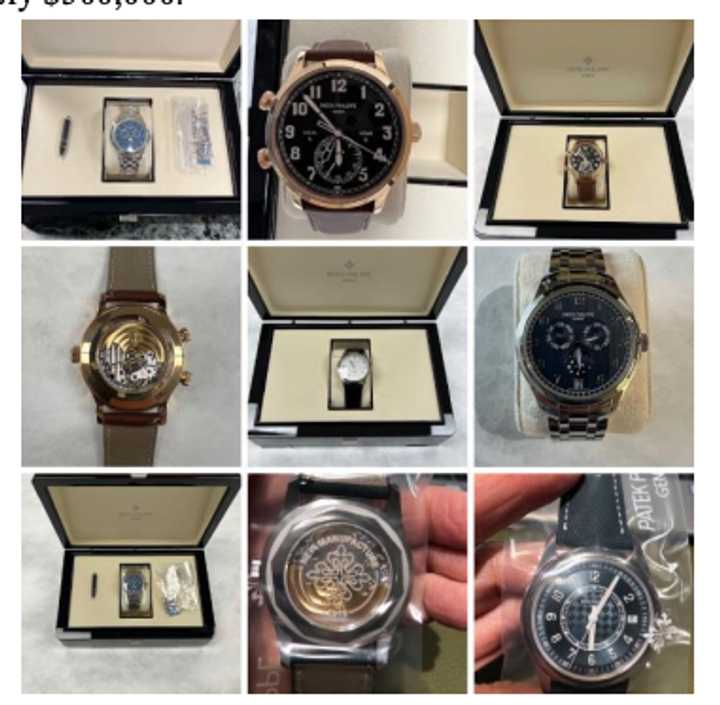 Gold bars, luxury watches, and more were stolen from a local business.