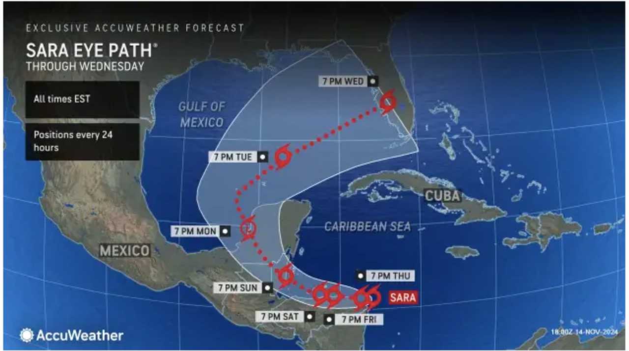 Newly Named Tropical Storm Sara Forms: Here's Latest 