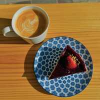 <p>Pie and coffee from Blue Ridge Cafe.</p>