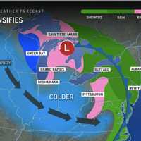 <p>The storm will intensify on Thursday morning, Nov. 21 in the Northeast.</p>