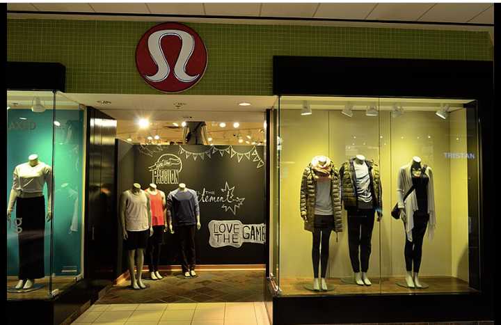 A&nbsp;Lululemon store.