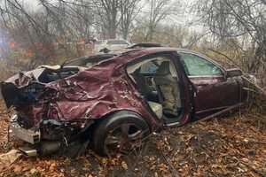 Thanksgiving Day Crash Sends Driver To Hospital After Vehicle Plunges Off Westchester Roadway