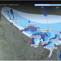 <p>A widespread 1 to 3 inches of snowfall is expected in locations in the lightest shade of blue, with areas farther inland expected to see 3 to 6 inches.
  
</p>