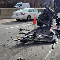 Car Of Speeding Driver Crushed By 2 Tractor-Trailers On I-87 In Rockland, Police Say (UPDATE)