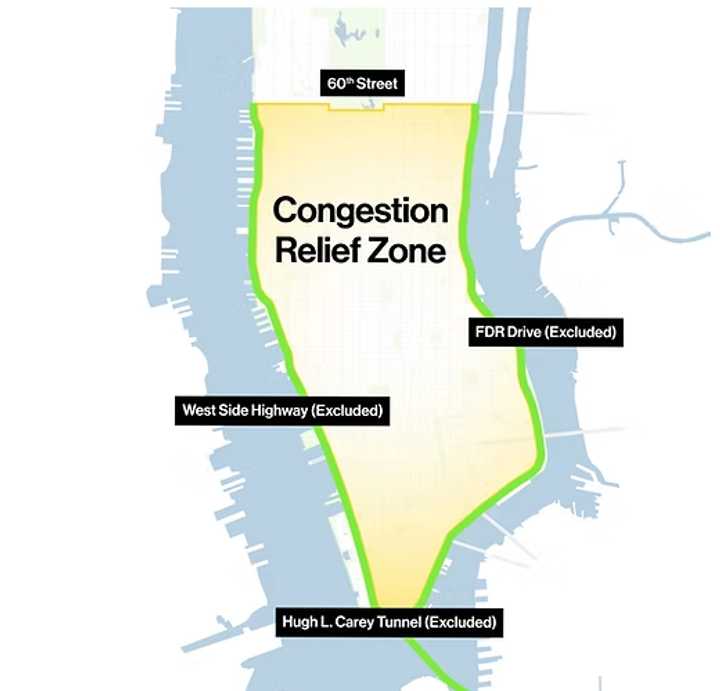 Vehicles entering Manhattan below 60th Street will incur a toll, with rates starting at $9 per day, starting on Sunday, Jan. 5.