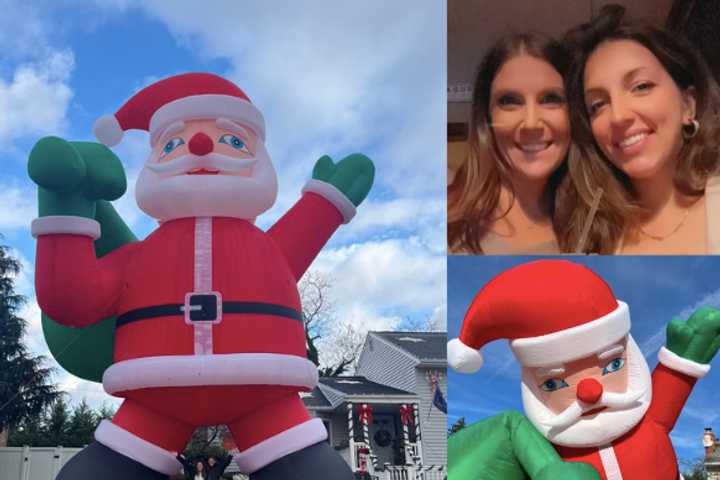 BFF Neighbors' 42-Foot Santa Has Become Long Island Inflatable Icon