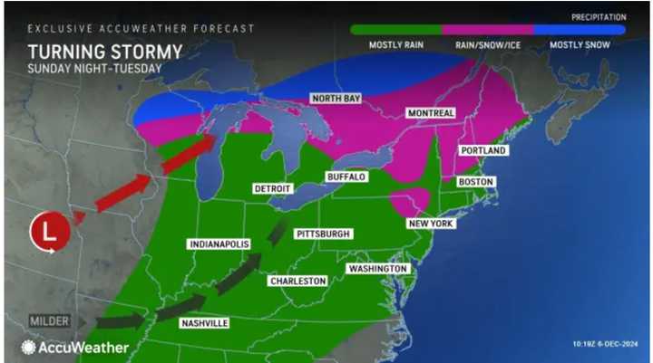 A rise in temperatures on the second half of the weekend will be followed by the start of a stormy weather pattern.