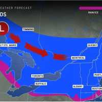 <p>An overnight Alberta Clipper system with a mix of sleet and snow will sweep through the northernmost parts of the Northeast Saturday, Dec. 7 into Sunday, Dec. 8
  
</p>