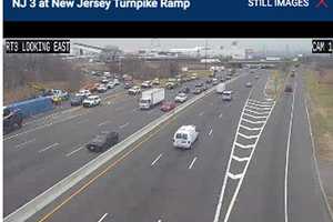 Overturned Tractor Trailer Shuts All Lanes At NJ Turnpike/Route 3 Ramp