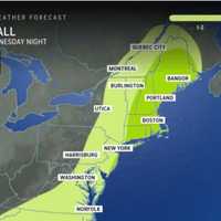 <p>There will be widespread rainfall of 1 to 2 inches from the storm, with 2 to 4 inches in the areas indicated by the darker shade of green.</p>