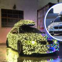 Hasbrouck Heights Barber's Christmas Light-Wrapped BMW Drives His Important Mission