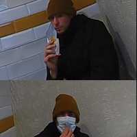 <p>Both photos released by police of Mangione at the McDonald's in Altoona, Pennsylvania, prior to his arrest on Monday, Dec. 9.</p>