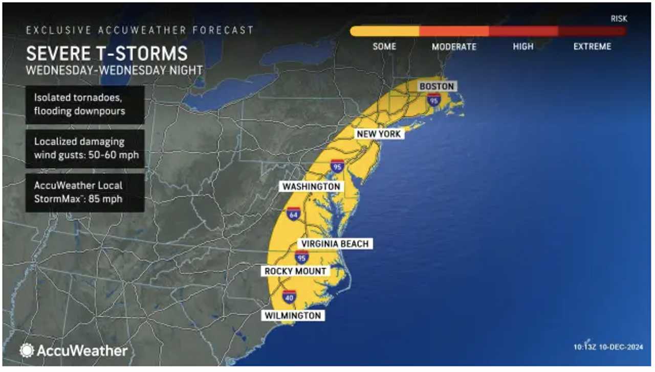 Flooding Rainfall Projections Increase For Storm With 50 MPH Gusts That ...