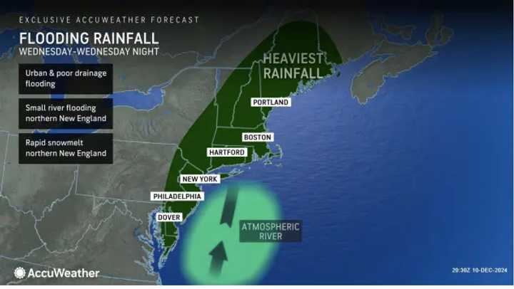 Flooding Rainfall Projections Increase For Storm With 50 MPH Gusts That ...