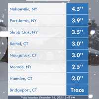 Snow Totals Released: Here's How Much Snow Your Town Saw This Week