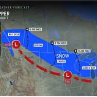 <p>The Alberta Clipper system will move toward the East Coast, arriving on Friday, Dec. 20.</p>