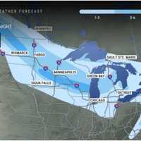 <p>A widespread 1 to 3 inches of snowfall is expected in the areas shown in the lightest shade of blue.
  
</p>