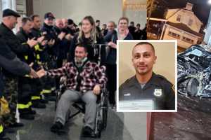 Newlywed Little Falls Officer Gets Special Hospital Sendoff After Harrowing Crash (VIDEO)