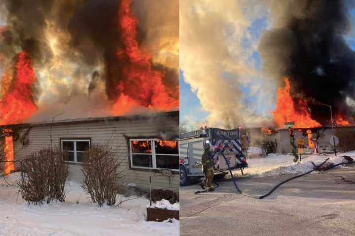 Massive Fire Battles Subzero Temps, Draws Response From 12 Departments In Hampton Township